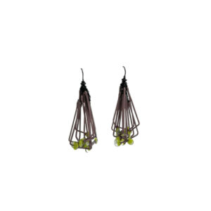 Boucles d'oreilles Filp Mauve + Vert Anis