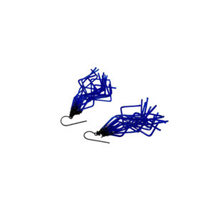 Boucles d'oreilles Fol Bleu cobalt