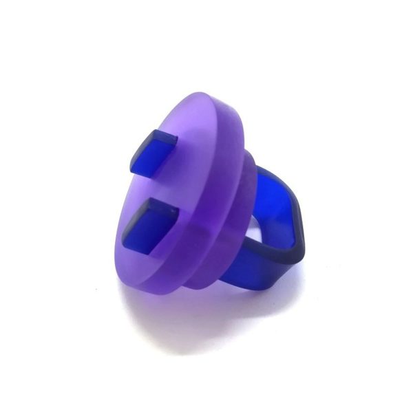 Bague Plexiglas Violet + Bleu