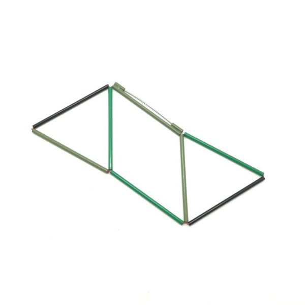 Broche Illusion Triangle Vert + Bleu nuit