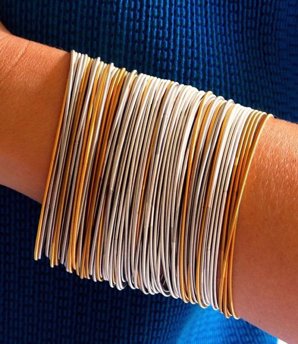 Bracelet sel et poivre or L