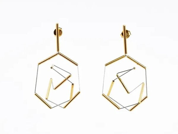 Boucles d'oreilles Aisi gold – Image 3