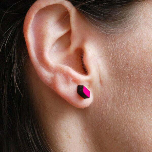 Boucles d'oreilles "Diamond studs" - Rose – Image 2