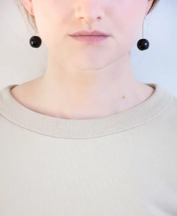 Boucles d'oreilles Tac Tac Noires – Image 2