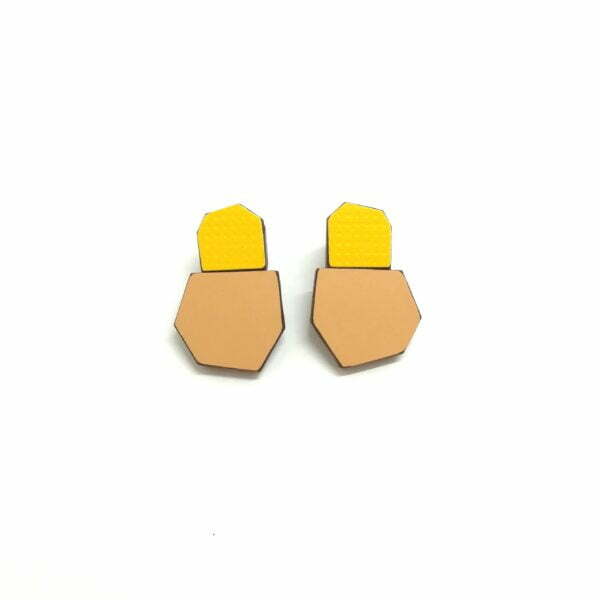 Boucles d'oreilles Koloro Gemo S Jaune + Camel