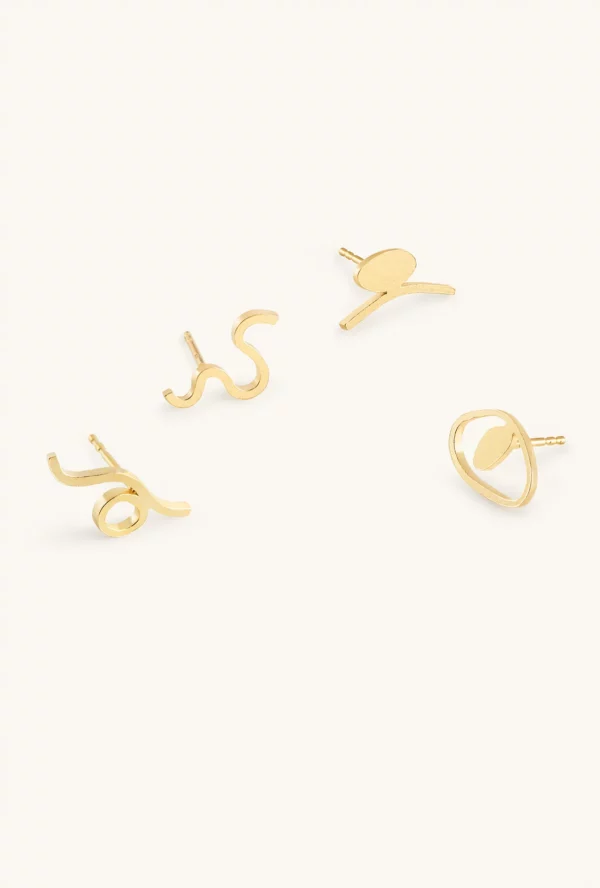 Boucles "Partes de um todo" plaqué or
