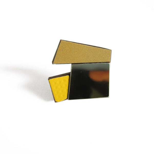 Broche Koloro Gemo M Doré + Jaune