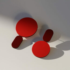 Boucles d'oreilles "Circus Inversé" Rouges