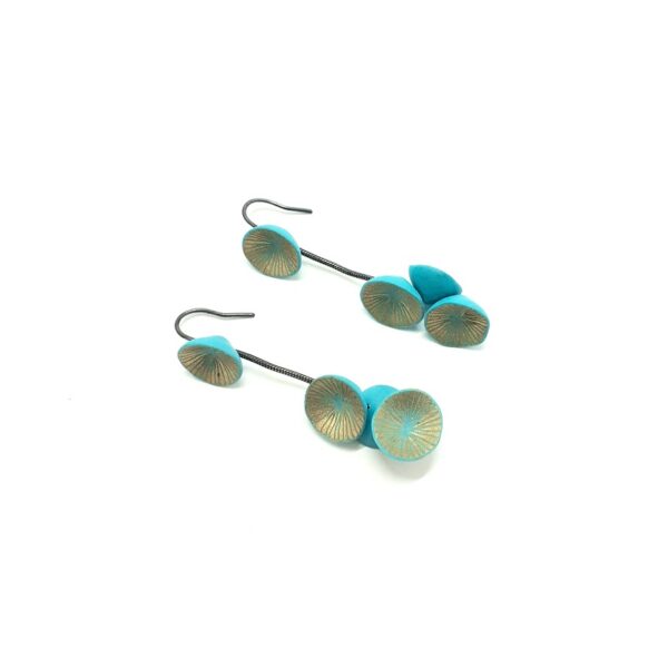 Boucles d'oreilles Nénuphars Turquoise
