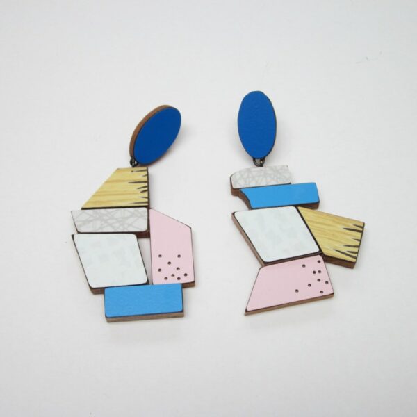 Boucles Koloro Gemo XL Bleu Rose Gris Bois