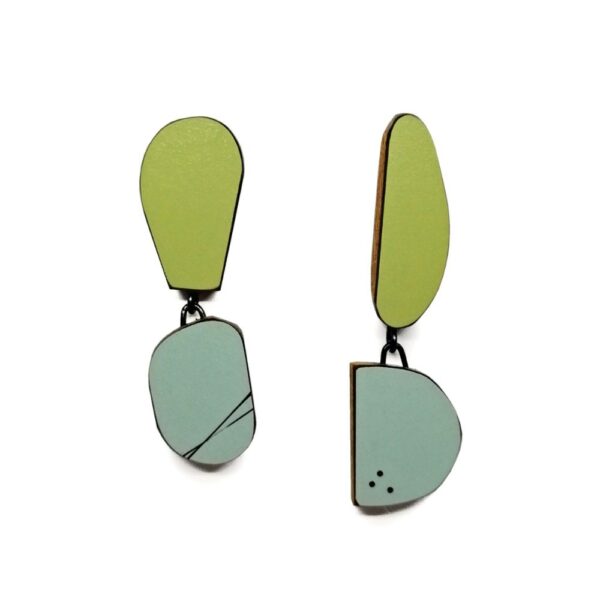 Boucles Koloro Gemo Pistache et Bleu pastel