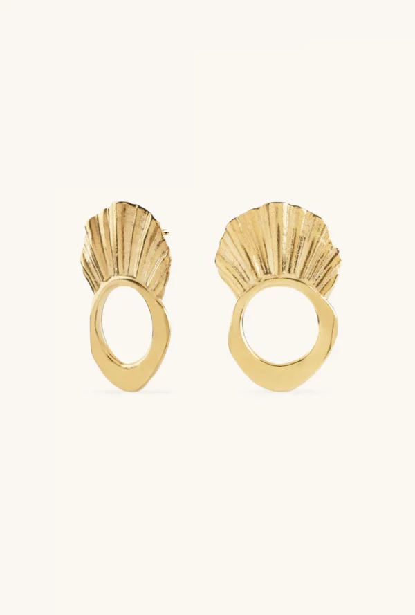 Boucles d'oreilles "Odara" Medium Argent plaqué or – Image 4