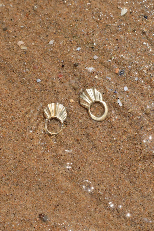 Boucles d'oreilles "Odara" Medium Argent plaqué or