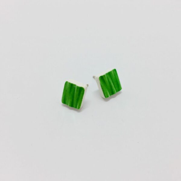 Boucles d'oreilles "Formes Directes" Vert vif