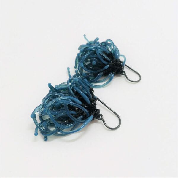 Boucles d'oreilles Zzz bleu orage