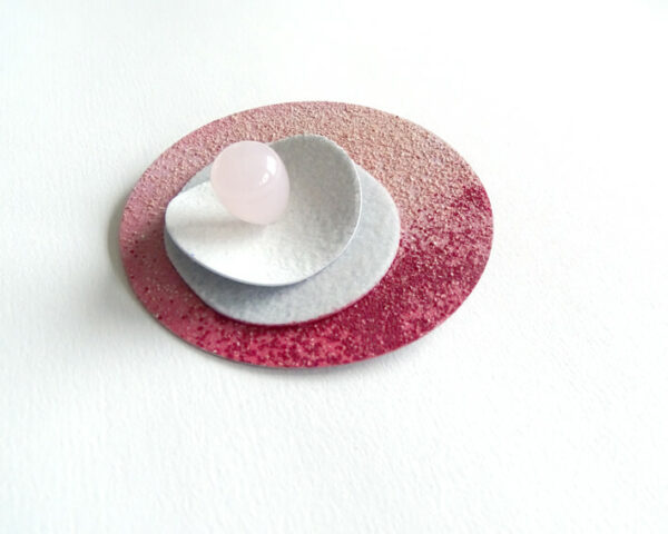 Broche Rives Cosmiques, rose