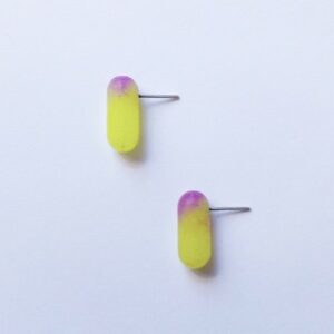 Boucles d'oreilles Illuminations - jaune + violet
