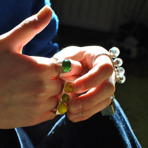 Bague 3 Billes jaunes – Image 2