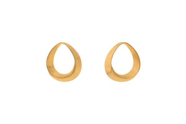 Boucles d'oreilles Ruban - Argent Plaqué Or