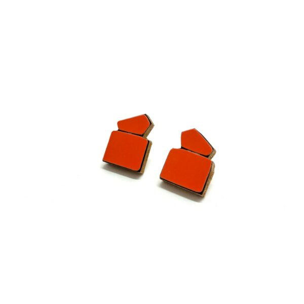 Boucles d'oreilles Koloro Gemo XS Rouge Vermillon – Image 2