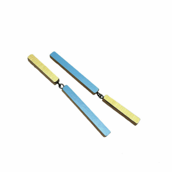 Boucles d'oreilles Koloro Gemo L Bleu + Doré