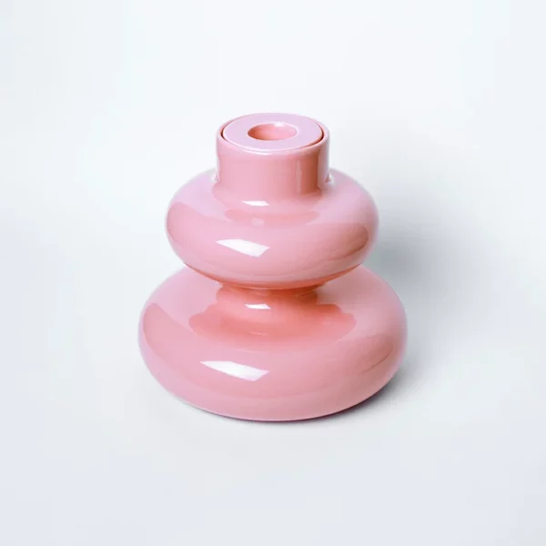 Bougeoir-soliflore - Rose