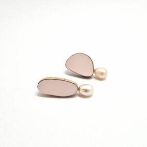 Boucles d'oreilles Perles Rose Poudré