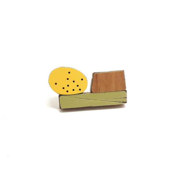 Broche Koloro Gemo Vert-bois-jaune – Image 2