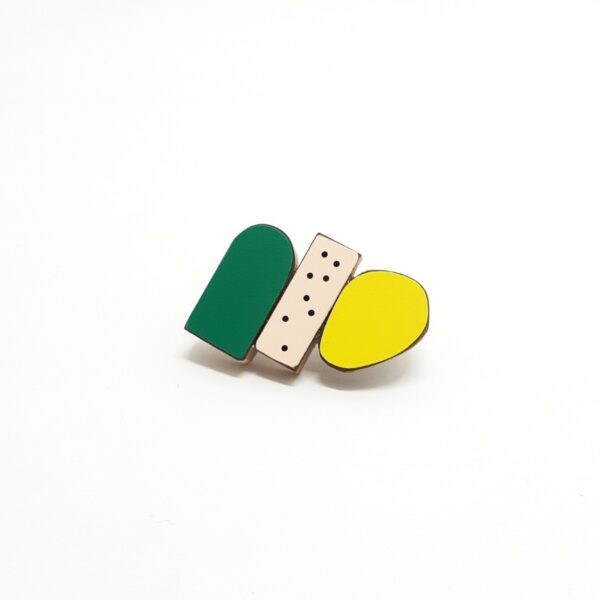 Broche Koloro Gemo Jaune-rose-bleu – Image 2