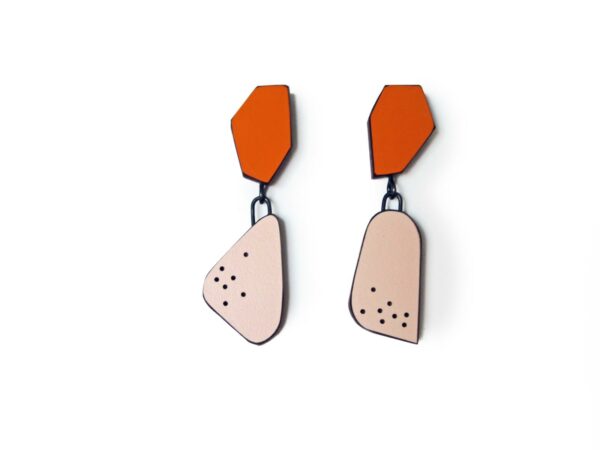 Boucles d'oreilles Koloro Gemo M Orange + Rose