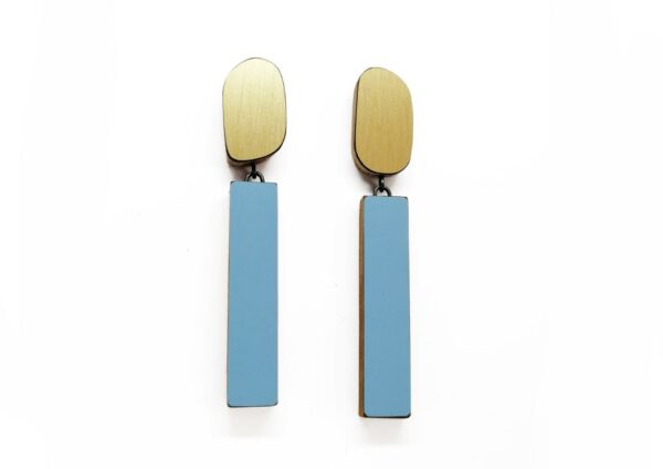 Boucles d'oreilles Koloro Gemo L Bleu et Doré