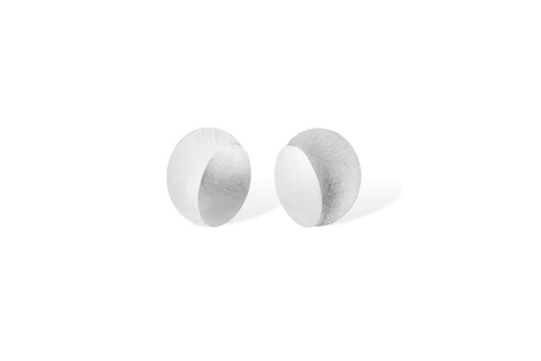 Boucles d'oreilles Double Ovale L - Argent