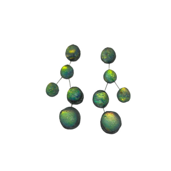 Boucles d'oreilles Météorites XL vertes