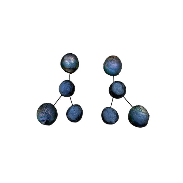 Boucles d'oreilles Météorites L bleu
