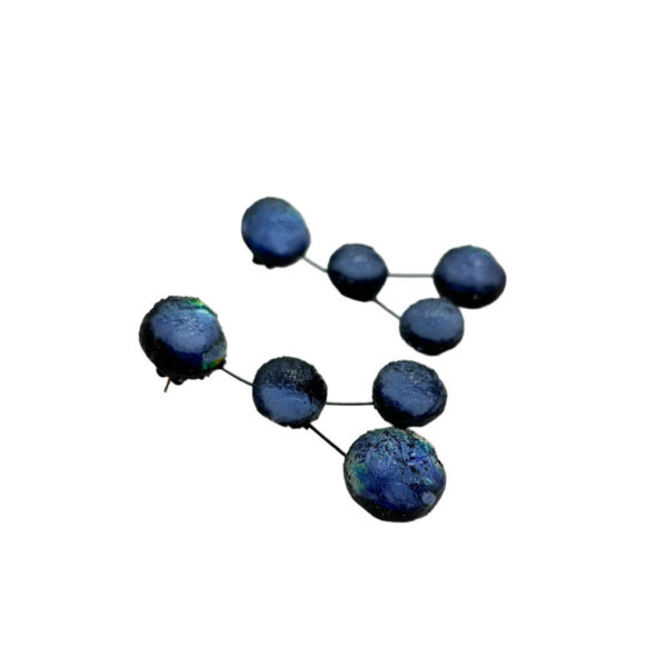 Boucles d'oreilles Météorites L bleu – Image 2