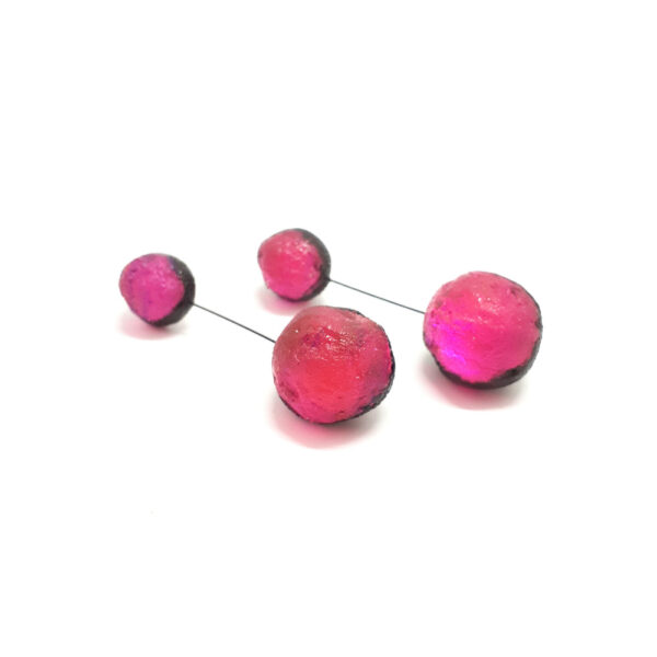 Boucles d'oreilles Météorites doubles roses – Image 2