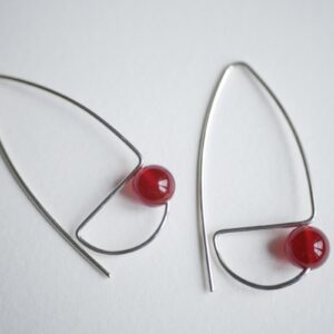 Boucles d'oreilles Alizés - cornaline