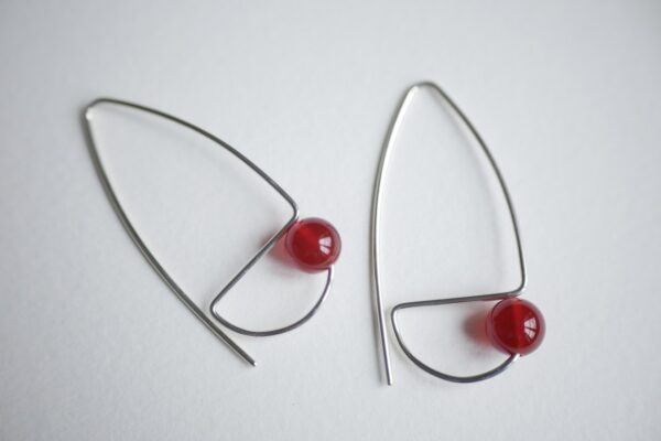 Boucles d'oreilles Alizés - cornaline