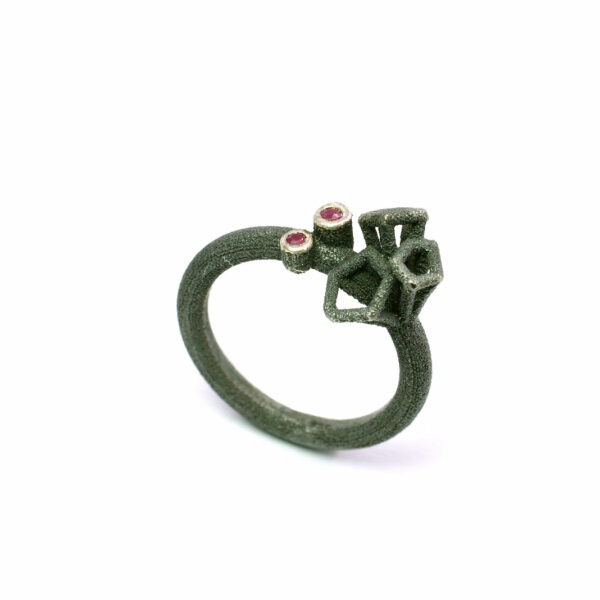 Bague Scion Mini - Saphirs roses