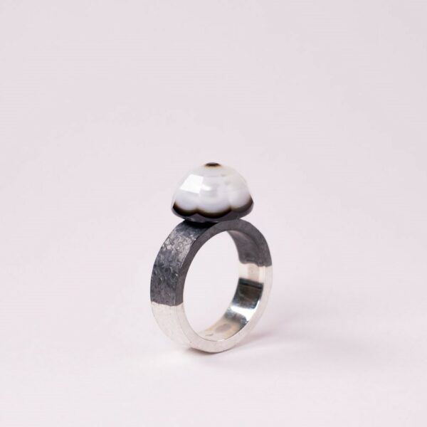 Bague Perle facettée 1