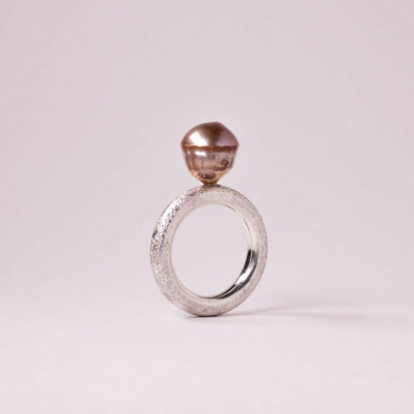 Bague Perle facettée 2