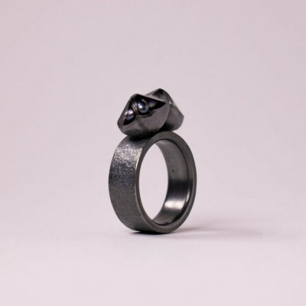 Bague Perle facettée 5