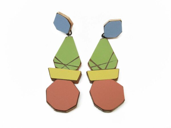 Boucles Koloro Gemo Bleu - Vert - Jaune - Rouille