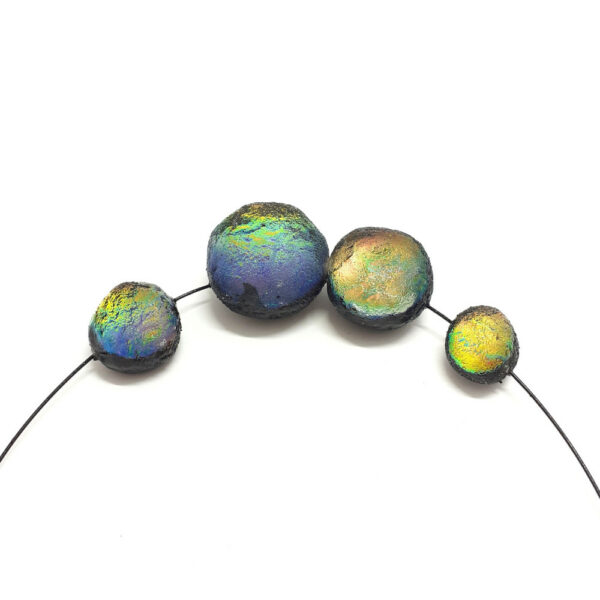 Collier 4 Météorites - noir irisé – Image 2