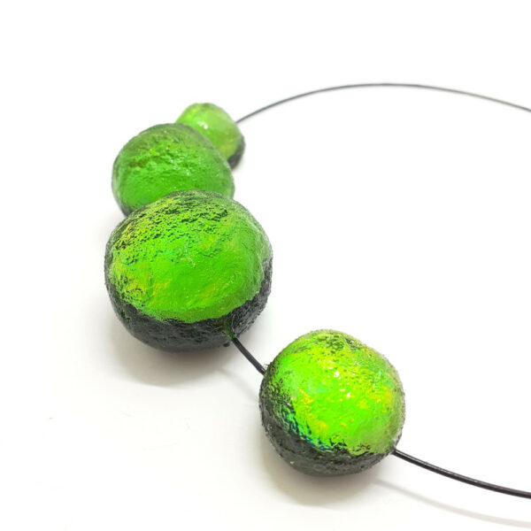 Collier 4 Météorites - vert acide – Image 2