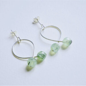 Boucles d'oreilles Lily - prehnite
