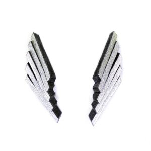 Boucles d'oreilles "Flight" - Noir & Argent
