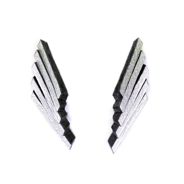 Boucles d'oreilles "Flight" - Noir & Argent