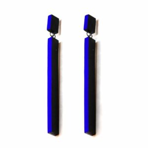 Boucles d'oreilles "Straight & narrow" - Bleu