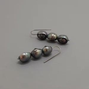 Boucles d'oreilles Trois Perles Facettées